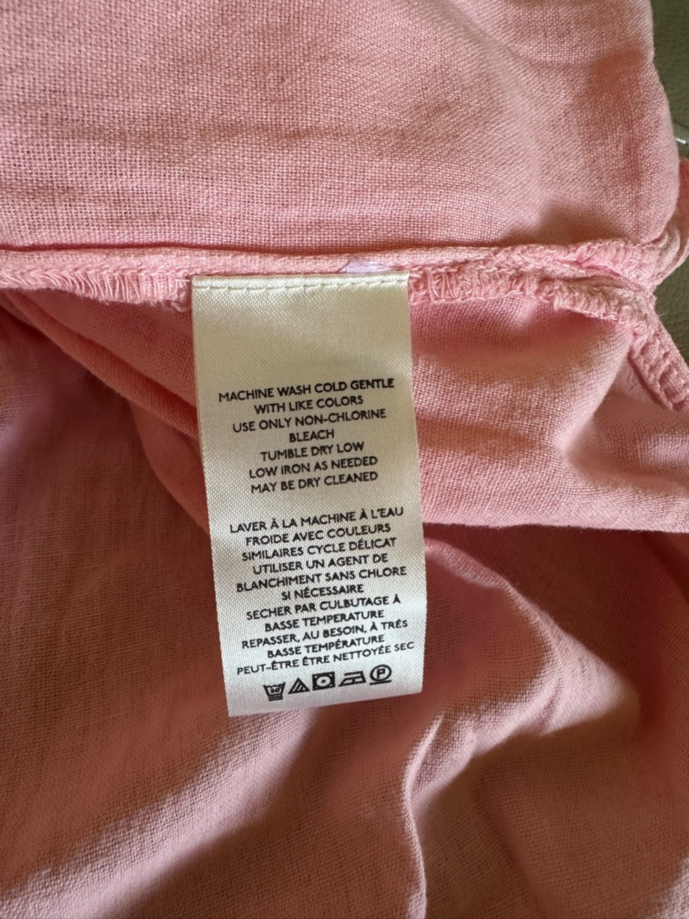 We The Free by Free People Pink Long Pintucked Ruffle Front Tunic Top NWT Sz L - Picture 15 of 15